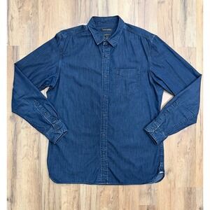 Banana Republic Camden Fit Tall Large Denim Shirt Blue Button Down
